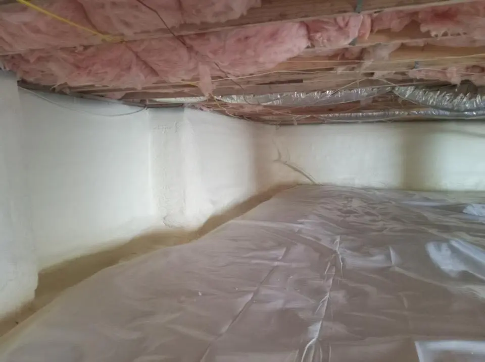 Crawl space encapsulation with closed-cell spray foam for Attic Insulation in St. Charles